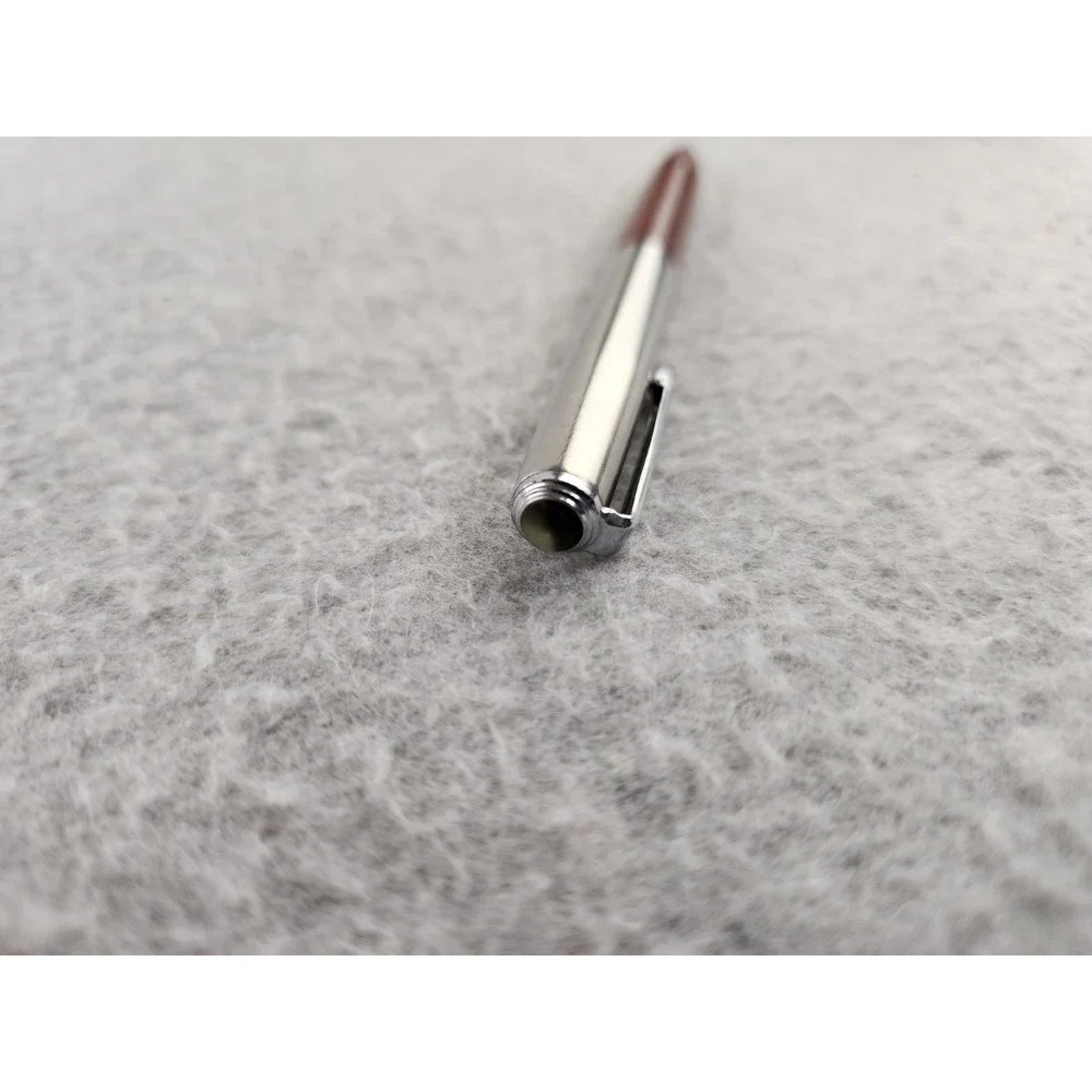 Vintage Parker Mechanical Pencil Red Silver Ribbed Textured Writing Utensil